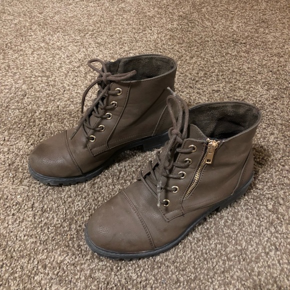 Brown Angle Boots - Picture 2 of 4